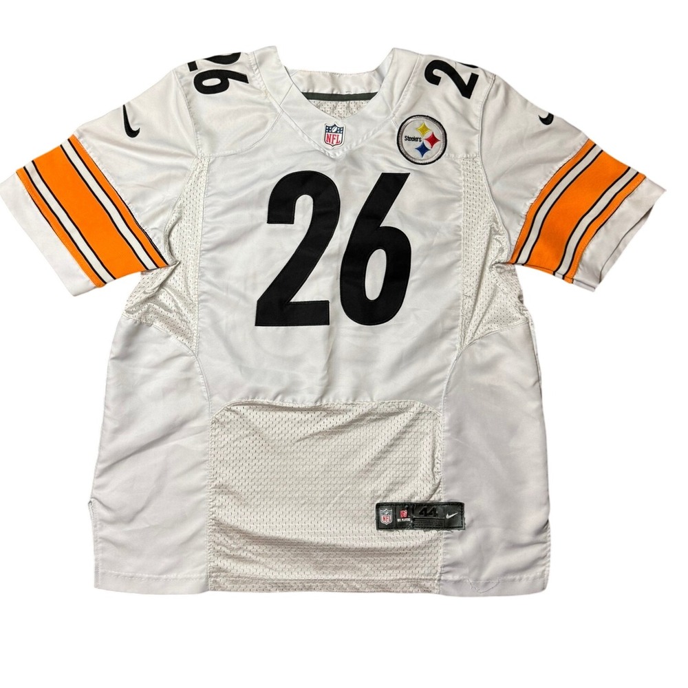 Nike Steelers Le'Veon Bell #26 Jersey NFL Football White Orange Size 44